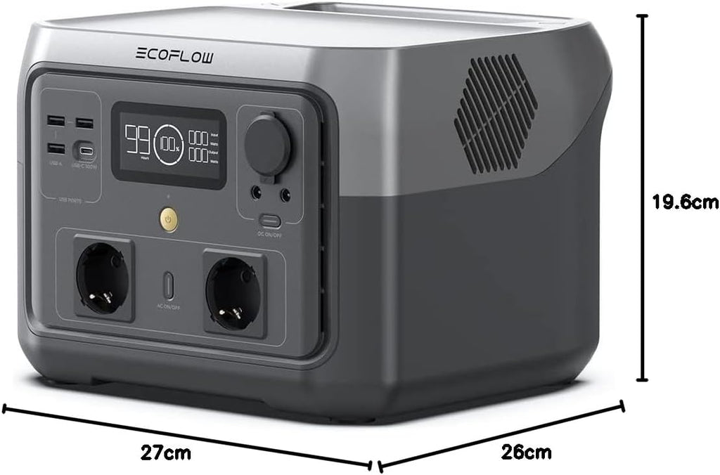 EF ECOFLOW Portable Power Station RIVER 2 MAX, 512Wh LiFeP04 Battery