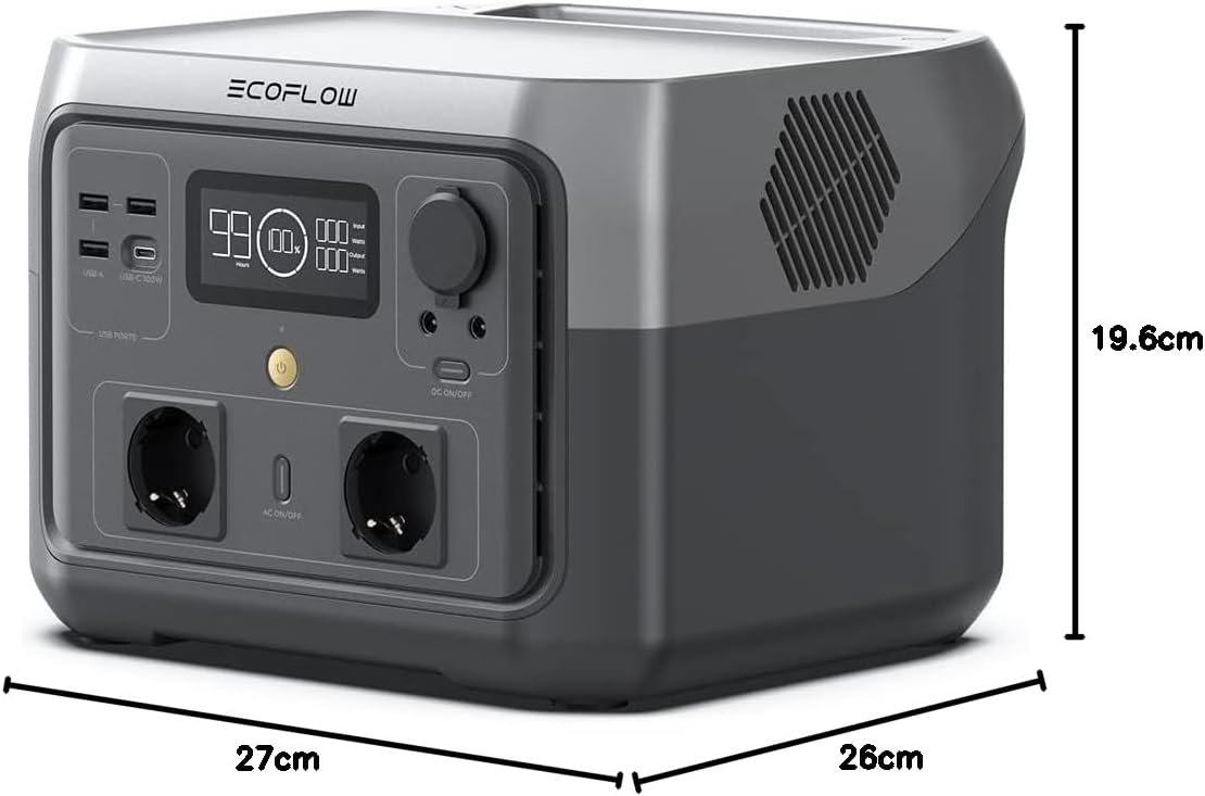 EF ECOFLOW Portable Power Station RIVER 2 MAX, 512Wh LiFeP04 Battery