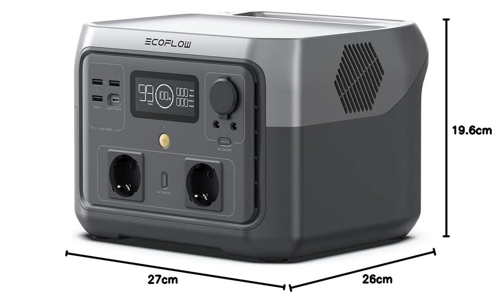 EF ECOFLOW Portable Power Station RIVER 2 MAX, 512Wh LiFeP04 Battery