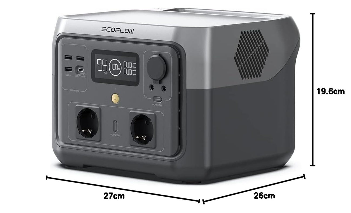 EF ECOFLOW Portable Power Station RIVER 2 MAX, 512Wh LiFeP04 Battery