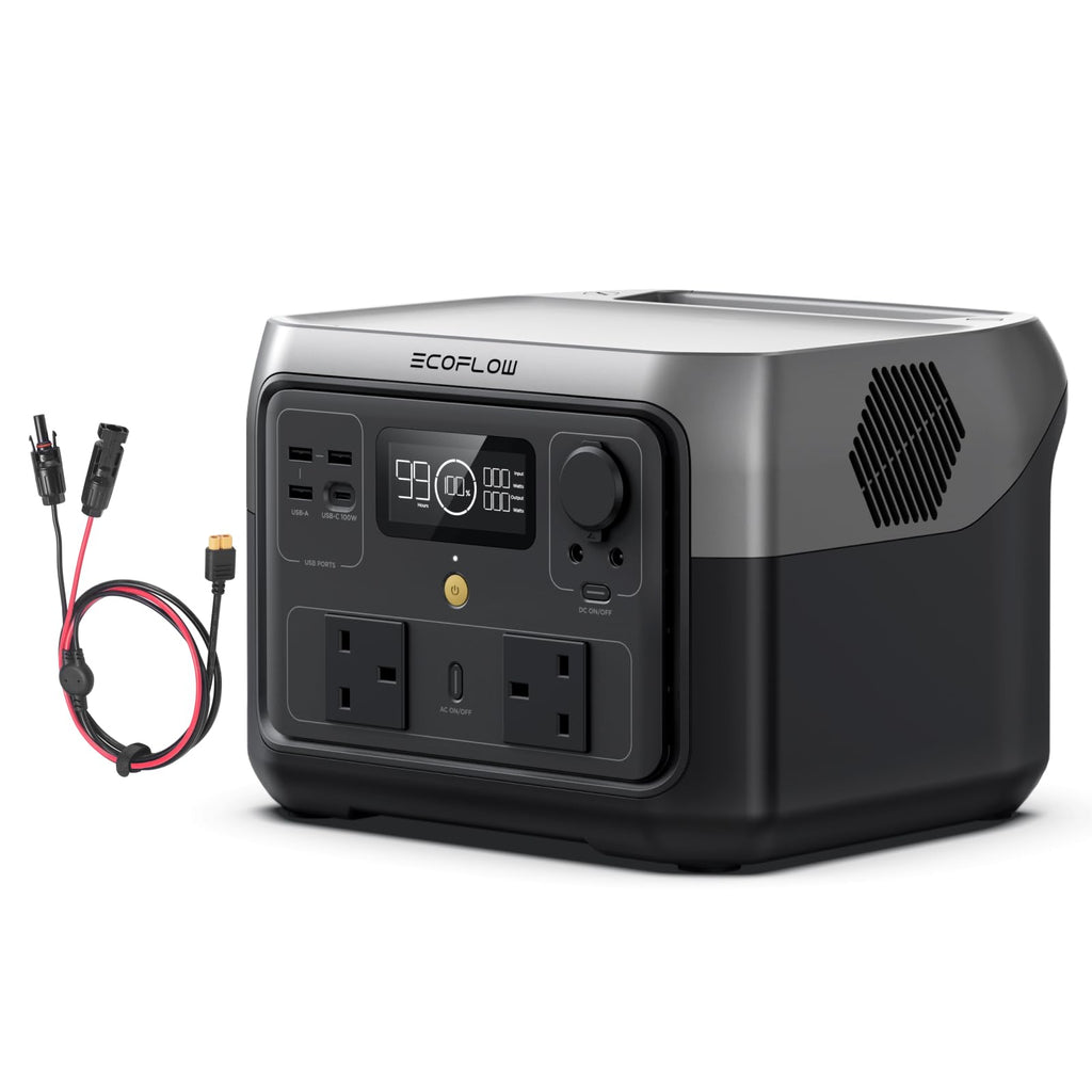 EF ECOFLOW Portable Power Station RIVER 2 MAX, 512Wh LiFeP04 Battery
