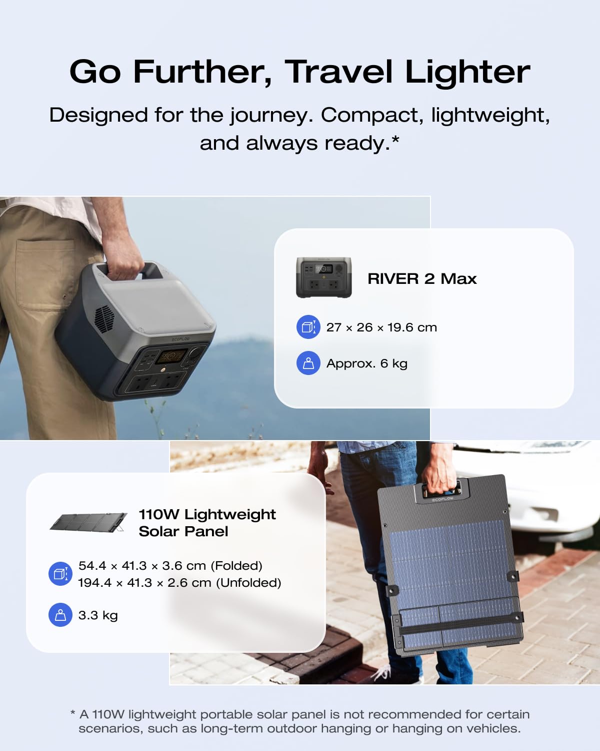 EF ECOFLOW Portable Power Station RIVER 2 MAX, 512Wh LiFeP04 Battery