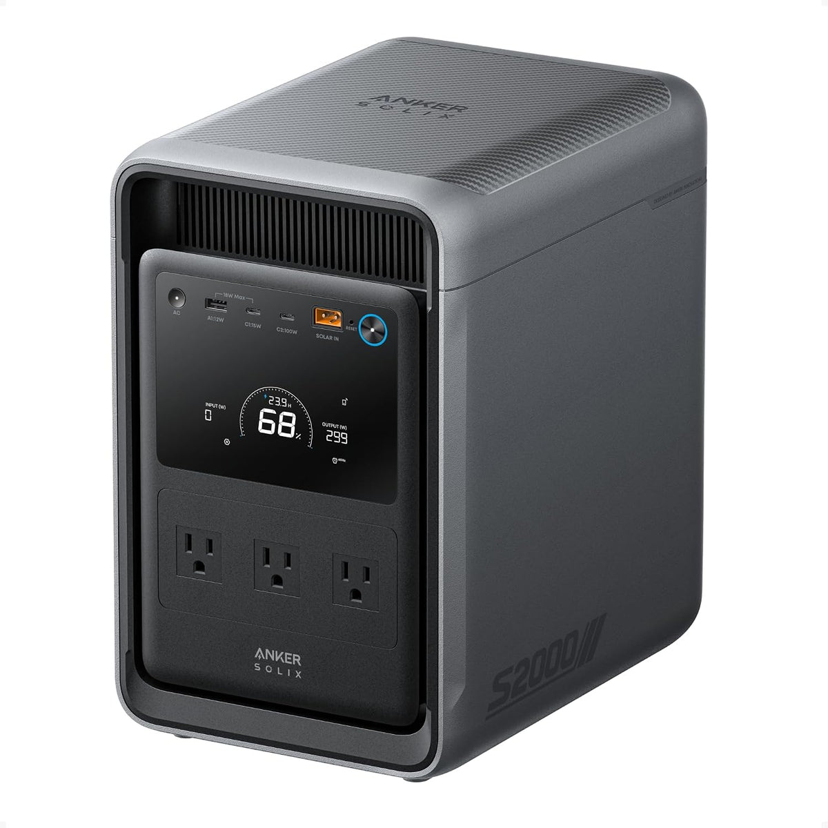 Anker SOLIX S2000, 2010Wh 1500W Power Station, 10ms UPS, Home Backup