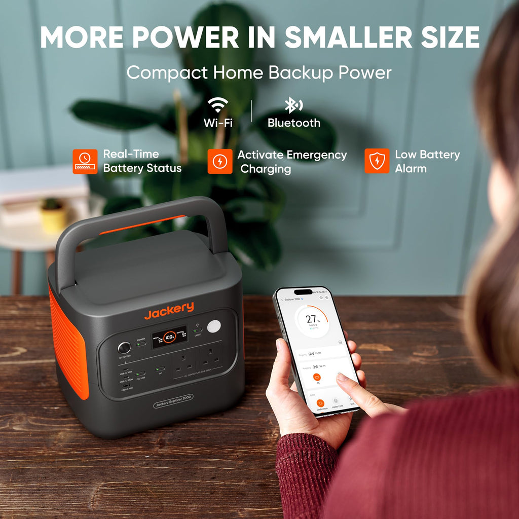 Jackery Explorer 2000 v2, 2042Wh 2200W(4400W Surge) Portable Power Station